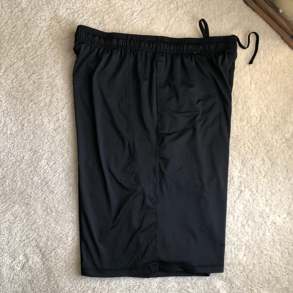 Devops Men's Black Loose-Fit Workout Gym Shorts with Pockets - Large